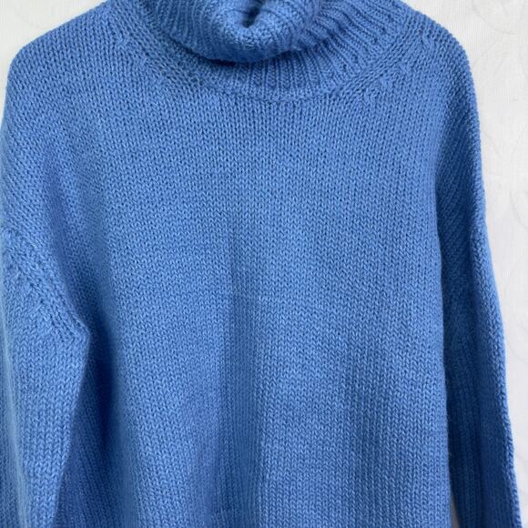 Samsoe Samsoe Molli Wool & Alpaca Blend Turtleneck Sweater in Lichen Blue NWOT - Picture 12 of 13